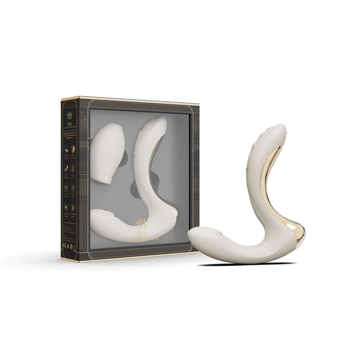 Вібратор-пульсатор з вакуумною насадкою Zalo &ndash; Talis G-Spot PulseWave Vibrator Ivory White