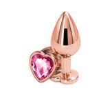 Анальная пробка NS Novelties Rear Assets - Rose Gold Heart - Medium