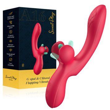 Вібратор Erospace Sweet Play GSpot & Critoral Flappinng Vibrator A16