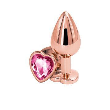Анальная пробка NS Novelties Rear Assets - Rose Gold Heart - Medium