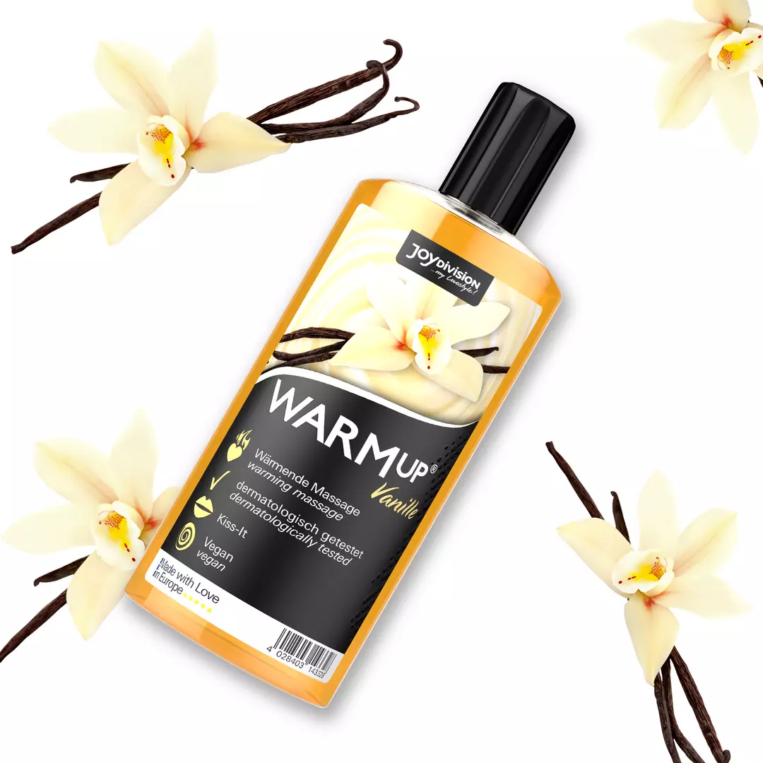 Массажное масло с разогревающим эффектом WARMup Vanilla с ароматом ванили, 150 мл.