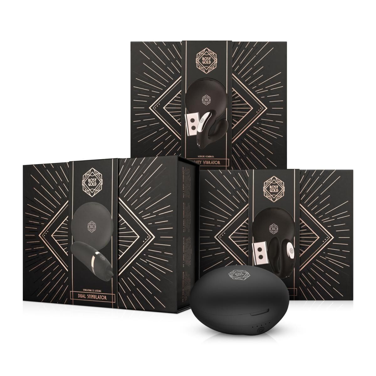 Минивибратор с язычком Rosy Gold - Vibrating & Licking Dual Stimulator