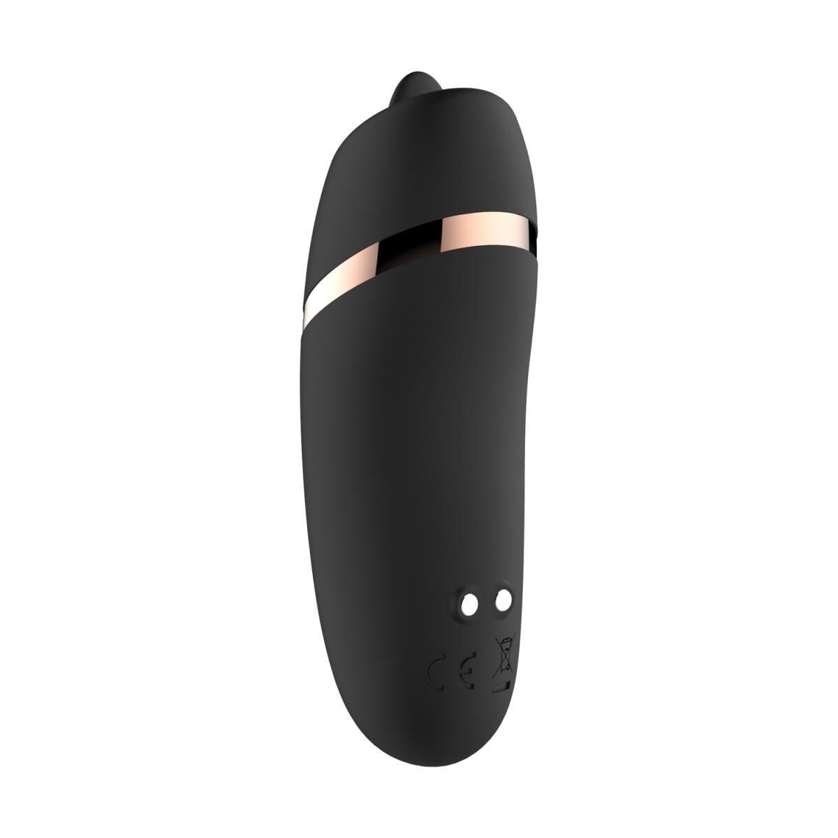 Минивибратор с язычком Rosy Gold - Vibrating & Licking Dual Stimulator
