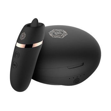 Минивибратор с язычком Rosy Gold - Vibrating & Licking Dual Stimulator