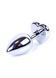 Анальная пробка Jewellery Silver Heart Plug Clear d 2,7 см