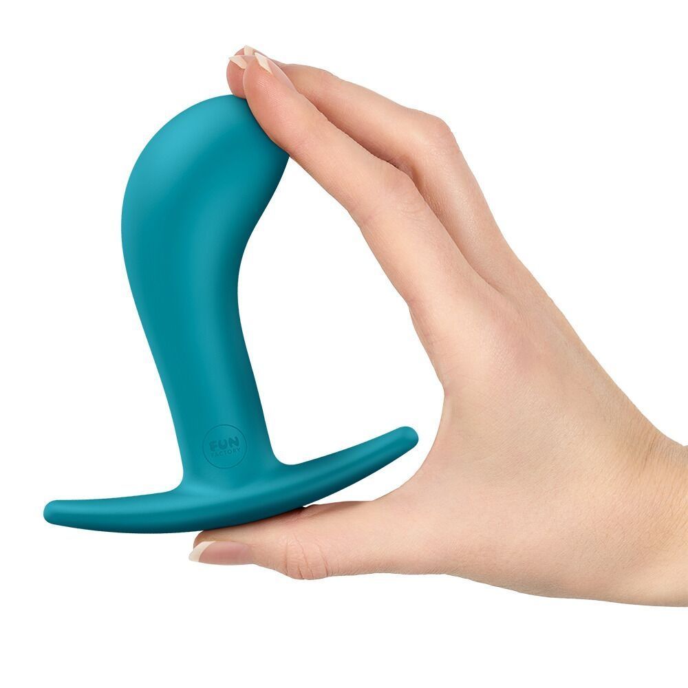 Анальная пробка Fun Factory BOOTIE L Aquamarine, диаметр 3,8 см, тонкий ограничитель
