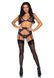 Кружевной комплект со стразами Leg Avenue Bright Lights Rhinestone (трусики, бра, пояс для чулок), S