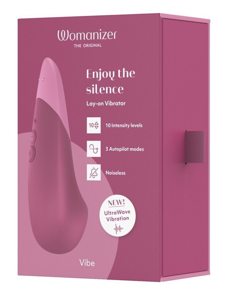 Мини-вибратор Womanizer Vibe Dusky Pink, 3 авторежима + 10 уровней интенсивности