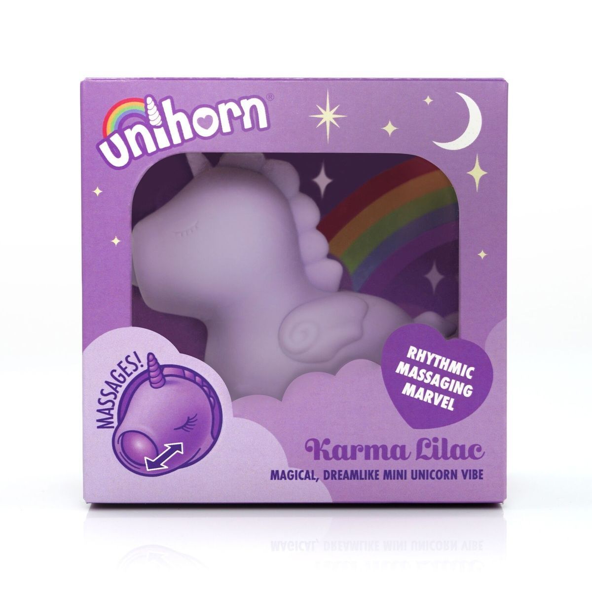 Вибратор-единорожка Unihorn &ndash; Karma Lilac, с пульсацией