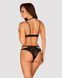 Эротический комплект под латекс со стрепами Obsessive Bagirela 2-pcs set, черный, под леопард, б, S/M