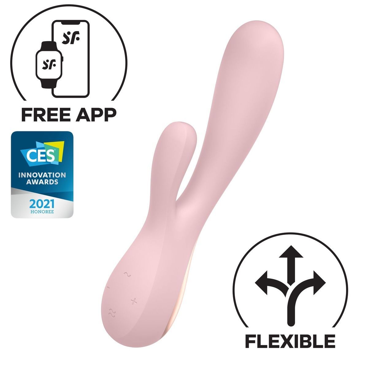 Гнучкий смарт вібратор-кролик Satisfyer Mono Flex Mauve
