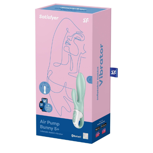 Смарт вібратор-кролик Satisfyer Air Pump Bunny 5+, надувається