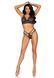 Эротический комплект со стрепами и стразами Leg Avenue Ready Or Not Black, бра + стринги, S