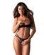 Комплект Obsessive Nutris 2-pcs crotchless set, лиф с открытыми чашками, трусики с доступом, XS/S