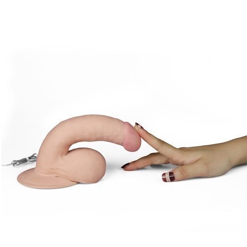Реалістичний фалоімітатор LoveToy The Ultra Soft Dude Vibrating 7.5"