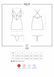 Сатиновий комплект для сну з мереживом Obsessive 828-CHE-1 chemise & thong, чорний, сорочка, стр, S/M