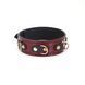 Кожаный ошейник с поводком Liebe Seele Wine Red Collar and Leash, 3 кольца для крепления