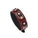 Кожаный ошейник с поводком Liebe Seele Wine Red Collar and Leash, 3 кольца для крепления