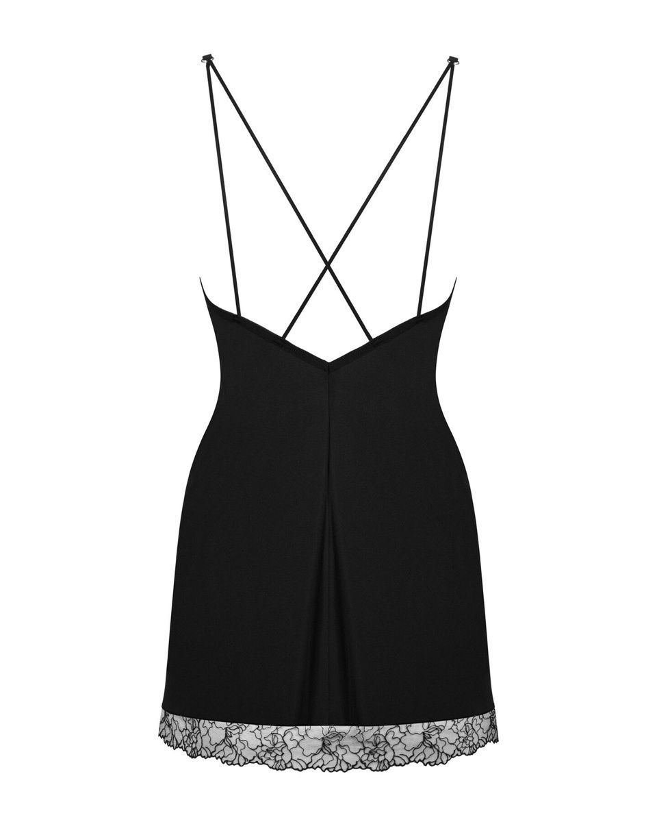 Сорочка та трусики Obsessive Bella Rou chemise & thong , XS/S