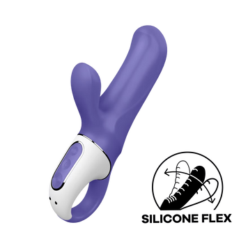 Мощный вибратор-кролик Satisfyer Vibes Magic Bunny, два мотора, литой силикон, 12 режимов работы