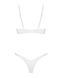 Комплект Obsessive Alissium 2-pcs set, кружево, лиф с мягкой чашкой, трусики танга, XS/S