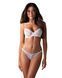 Комплект Obsessive Alissium 2-pcs set, кружево, лиф с мягкой чашкой, трусики танга, XS/S