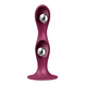 Дилдо Satisfyer Double Ball-R Red, унисекс, подвижные шарики внутри, на присоске