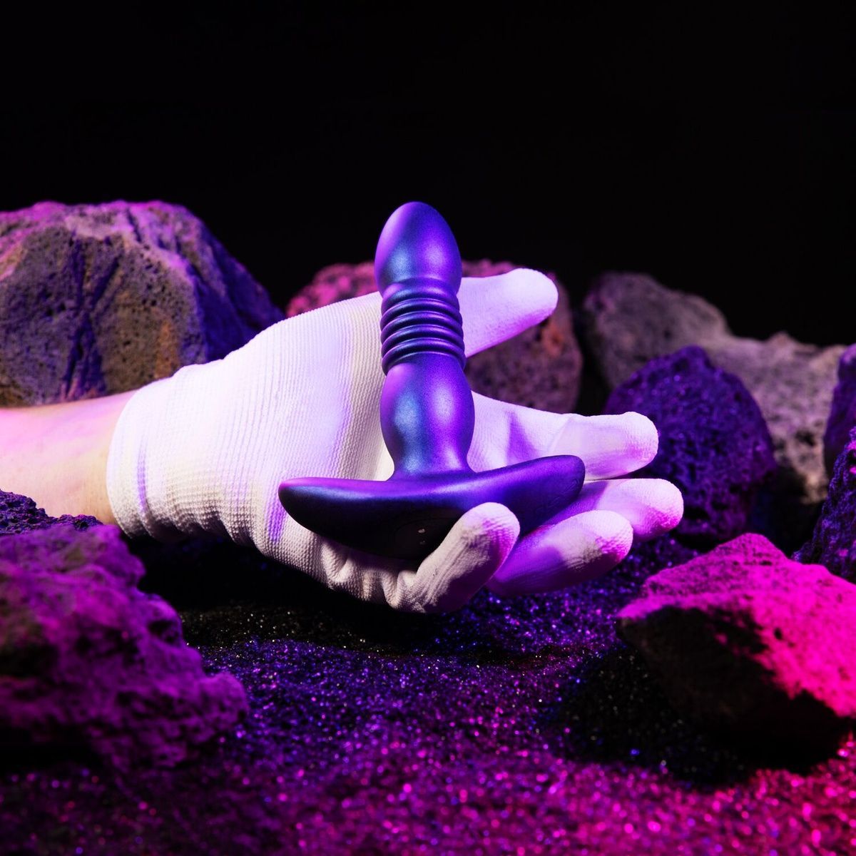 Анальная пробка с вибрацией и пульсацией Hueman &ndash; Supernova Thrusting Buttplug