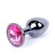 Анальная пробка Jewellery Dark Silver Plug Pink