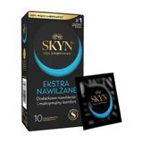 Безлатексные премиум-презервативы SKYN Ekstra Nawilżanel 10 шт, ультратонкие, на 40&thinsp;% больше смазки