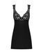 Сорочка бебі-дол з мереживом на грудях Obsessive Donna Dream babydoll Black, стрінги, XS/S