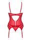 Комплект корсет и стринги Obsessive Ingridia corset & thong , красный, XS/S