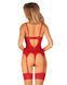 Комплект корсет и стринги Obsessive Ingridia corset & thong , красный, XS/S