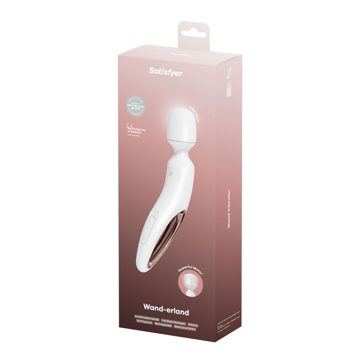 Вібромасажер Satisfyer Wand-erland, білий/золотий