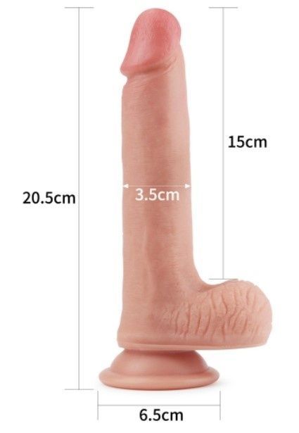 Фаллоимитатор Dual-Layered Silicone Cock 8" Flesh