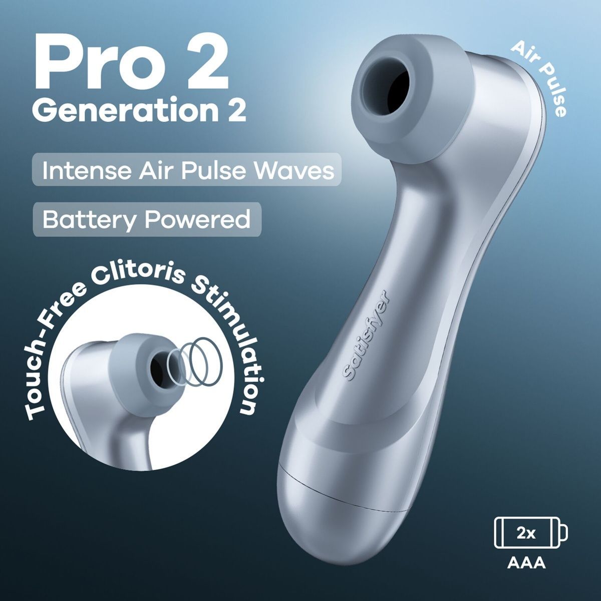 Вакуумный стимулятор клитора Satisfyer Pro 2 Generation 2 Battery Series Light Blue