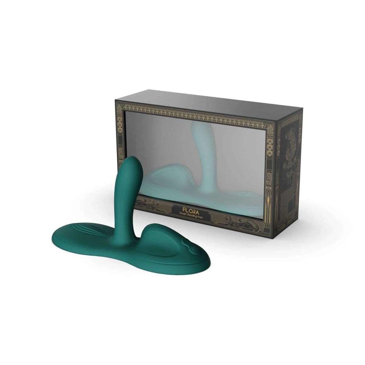 Sit-on-top смарт-вибратор Zalo &ndash; Flora Smart Vibrating Pad Turquoise Green, 9 моторов