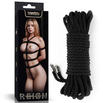 Веревка LoveToy Rebellion Reign Black Bondage Rope, 10 м