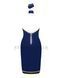 Еротичний костюм стюардеси Obsessive Stewardess uniform, blue, сукня, пілотка, шарф, манжети, XS/S