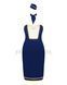 Еротичний костюм стюардеси Obsessive Stewardess uniform, blue, сукня, пілотка, шарф, манжети, XS/S