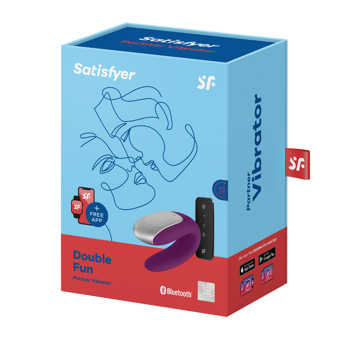 Смарт-вибратор для пар Satisfyer Double Fun с пультом ДУ, фиолетовый