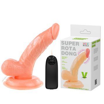 Фаллоимитатор с вибрацией Baile Super Rota Dong Flesh Vibration