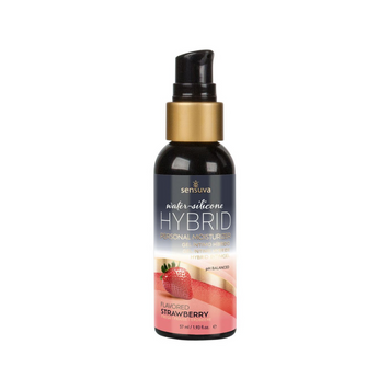 Смазка водно-силиконовая Sensuva Hybrid Strawberry (57 мл) без сахара, можно для оральных ласк