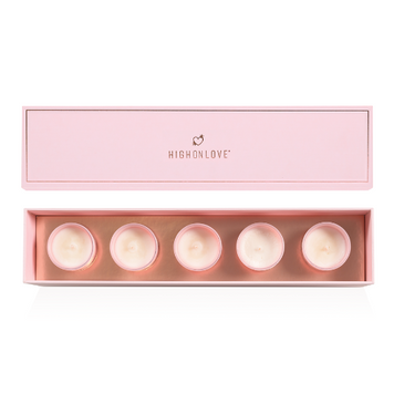 Набор массажных свечей 5 ароматов-афродизиаков Mini Massage Candles Collection HighOnLove, 5 х 35 г