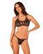Напівпрозорий комплект Obsessive Celia Noir 2-pcs set, бюстгальтер, стрінги