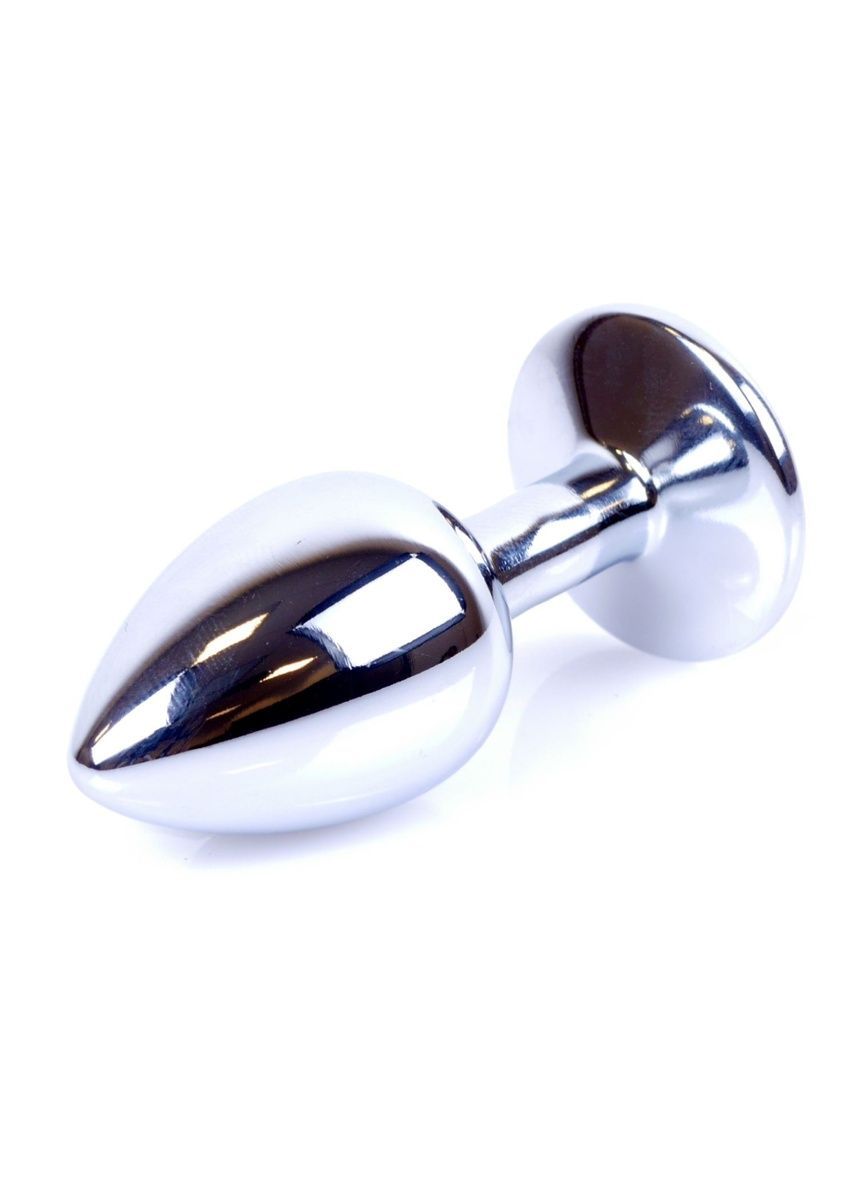 Анальная пробка Jewellery Silver Plug Clear d 2,7 см