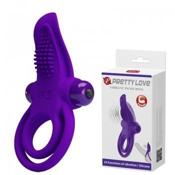 Эрекционное кольцо Pretty Love Vibrant Penis Ring Purple