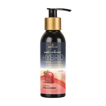 Смазка водно-силиконовая Sensuva Hybrid Strawberry (125 мл) без сахара, можно для оральных ласк