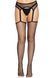 Чулки-сетка Leg Avenue Net stockings with garter belt One size Black, пояс, подвязки