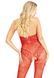 Бодістокінг Leg Avenue Rhinestone Lace and Net, One Size, червоний, зі стразами, відкритий доступ